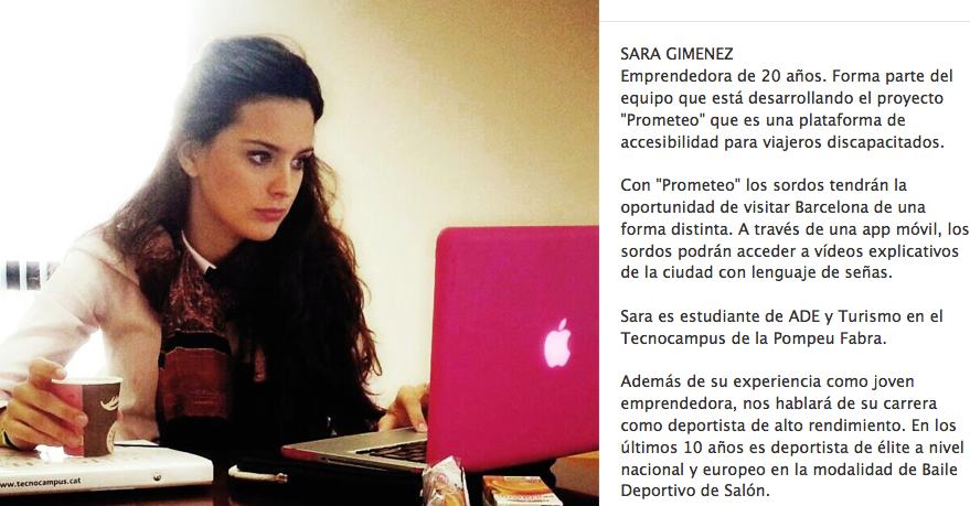 Parlem amb Sara Gimenez, guanyadora de la 1a Edició dels Premis d’Acció Social en la categoria d’emprenedoria
